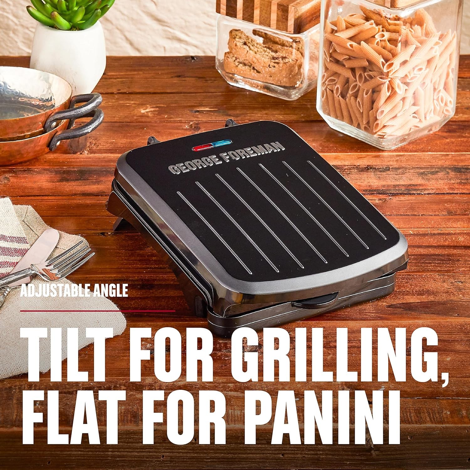 Electric Indoor Grill & Panini Press, Nonstick, Compact 2-Serving, Fast Shipping