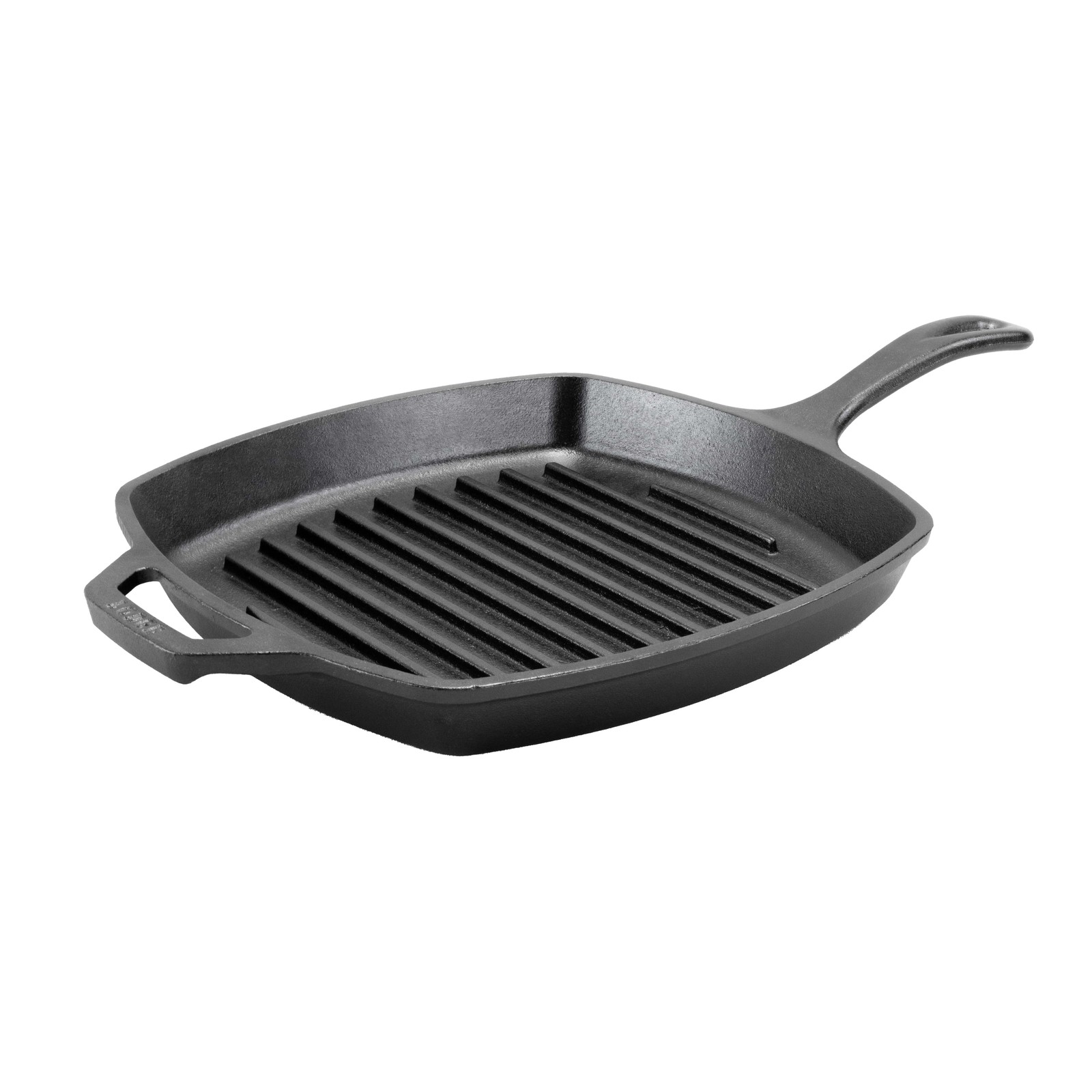 Lodge 10.25 Inch Square Seasoned Cast Iron Grill Pan, Dual Handles, Nonstick