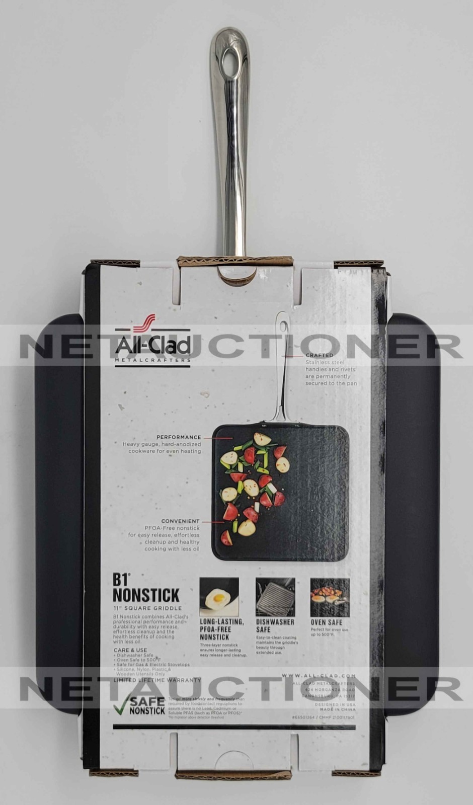 New ALL-CLAD 11″ Hard Anodized B1 Nonstick Square Griddle Professional Quality