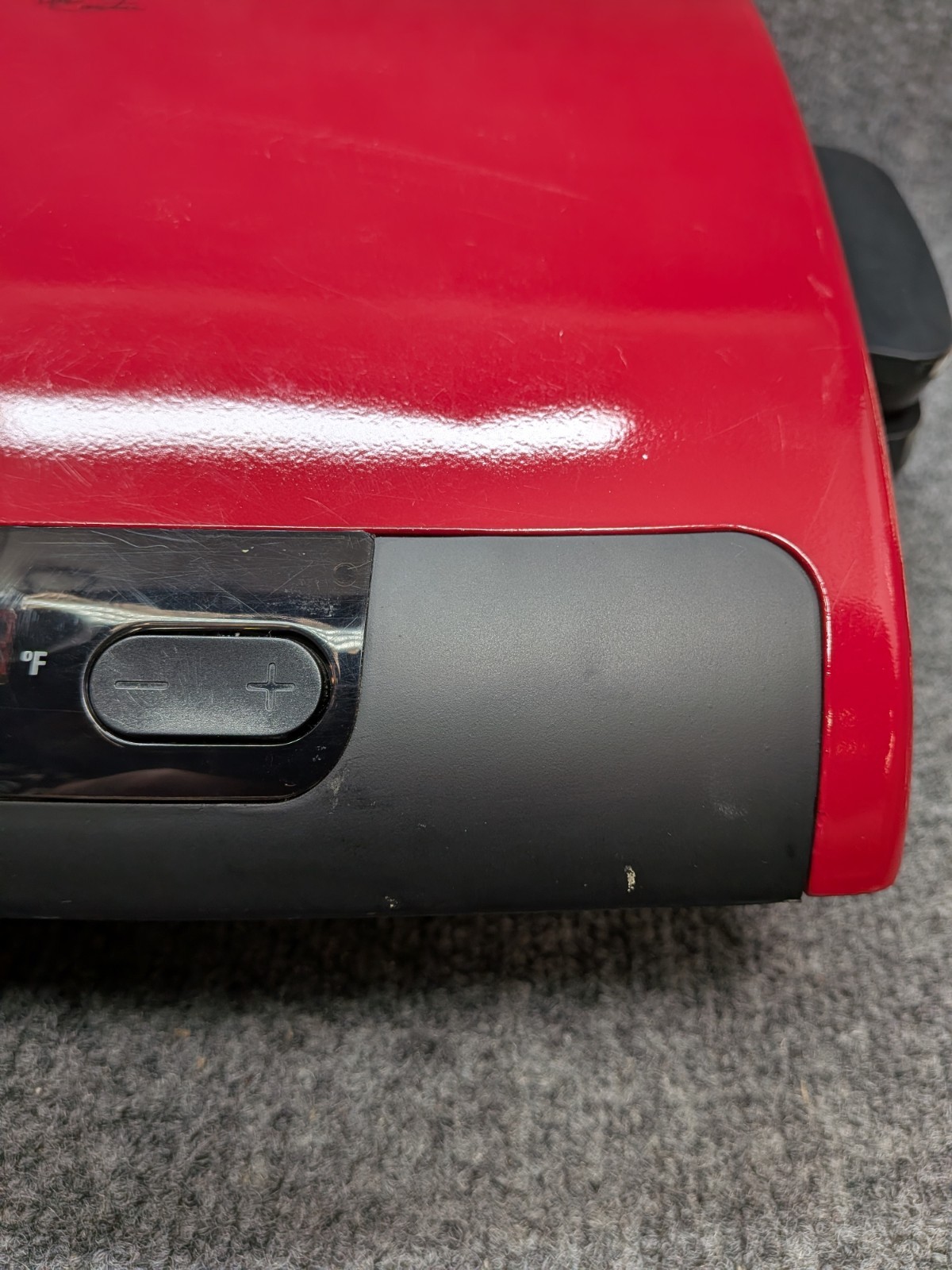 George Foreman GRP95R Red Electric Grill Removable Plates Digital Tested Works