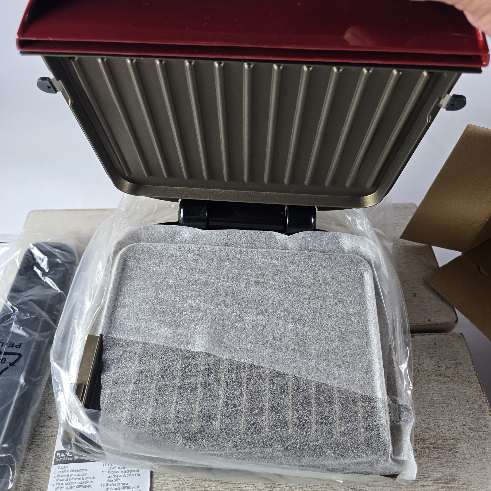 Open Box George Foreman 4 Serving Removable Plate Electric Grill Panini Press
