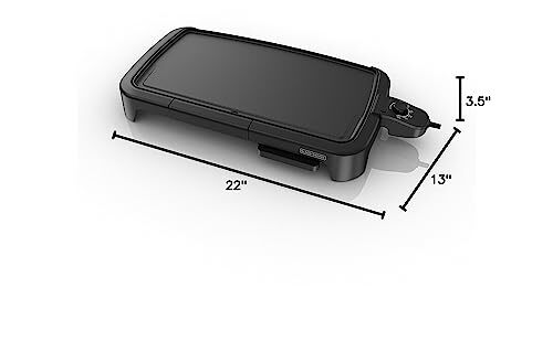 BLACK DECKER Extra Large Electric Griddle with Warming Tray Non Stick 1500W