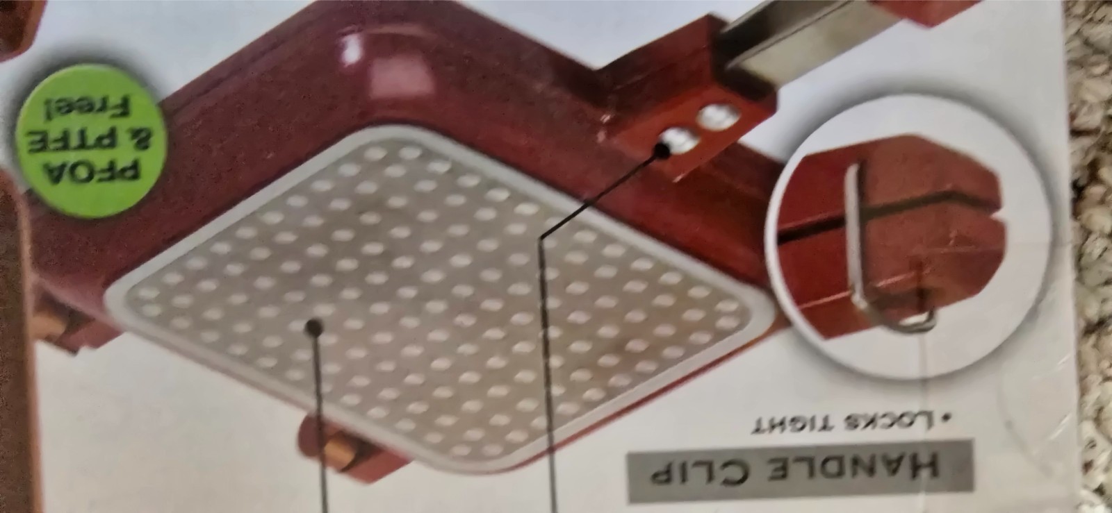 Red Copper Flipwich Stovetop Sandwich Maker Copper Infused Ceramic New InBox