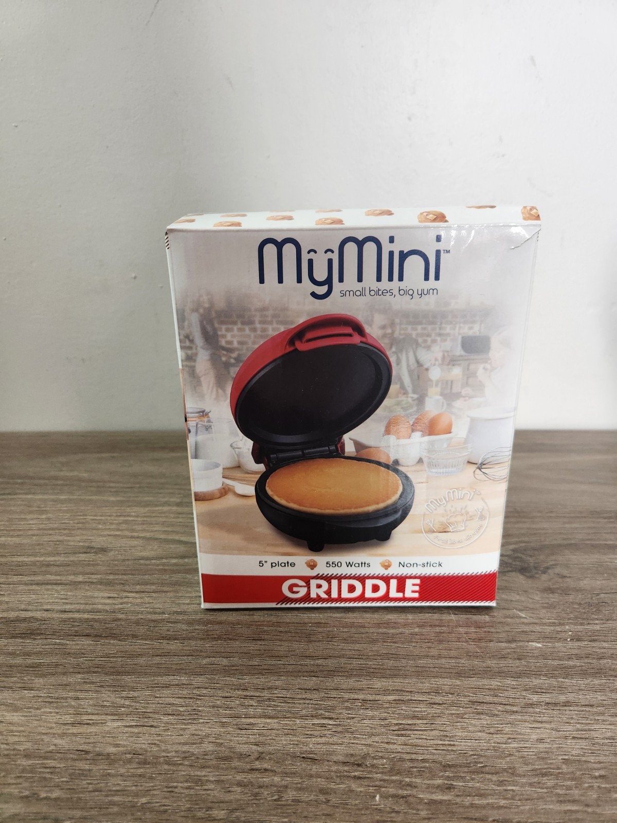 MyMini Personal Electric 5″ Griddle Plate 550 Watts Non-Stick – Red