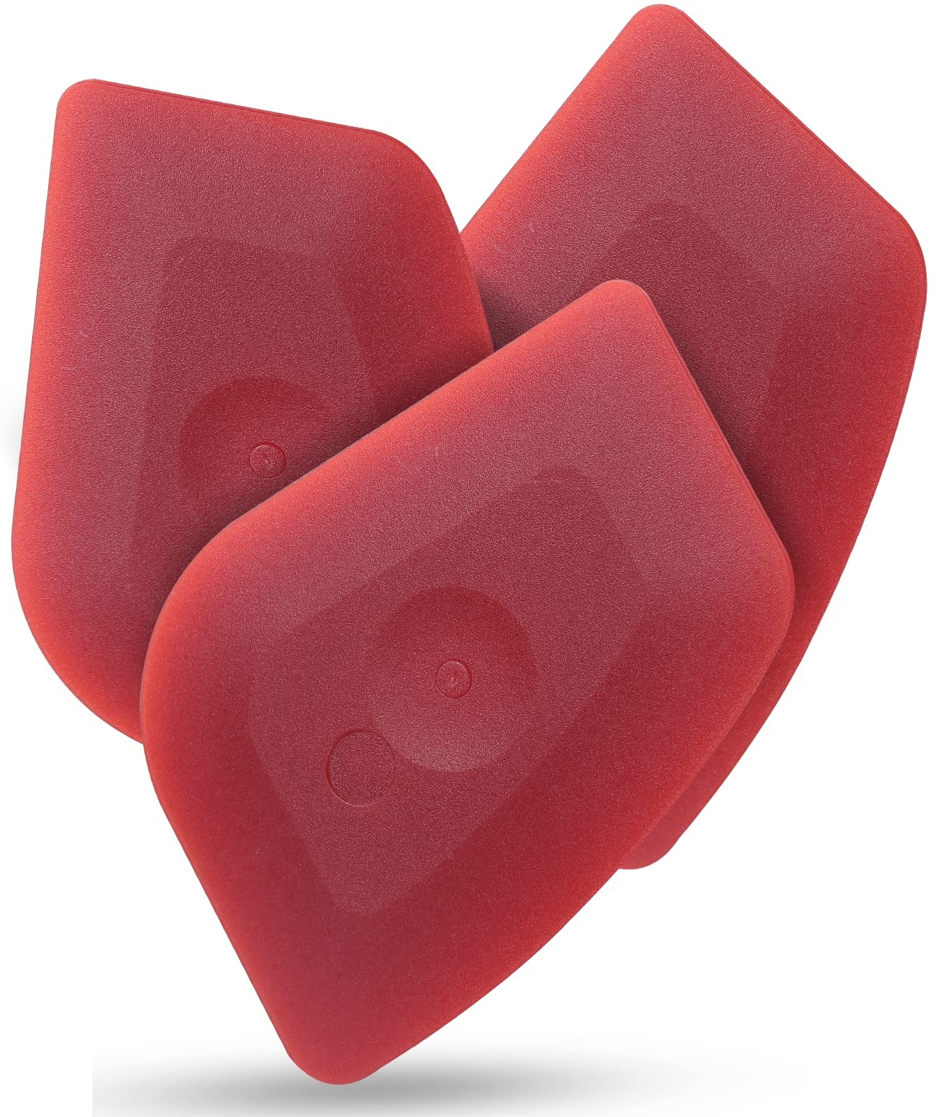 Azureblue Pan Scraper Dish Food Tool Plastic 3″x 2.3″, Red