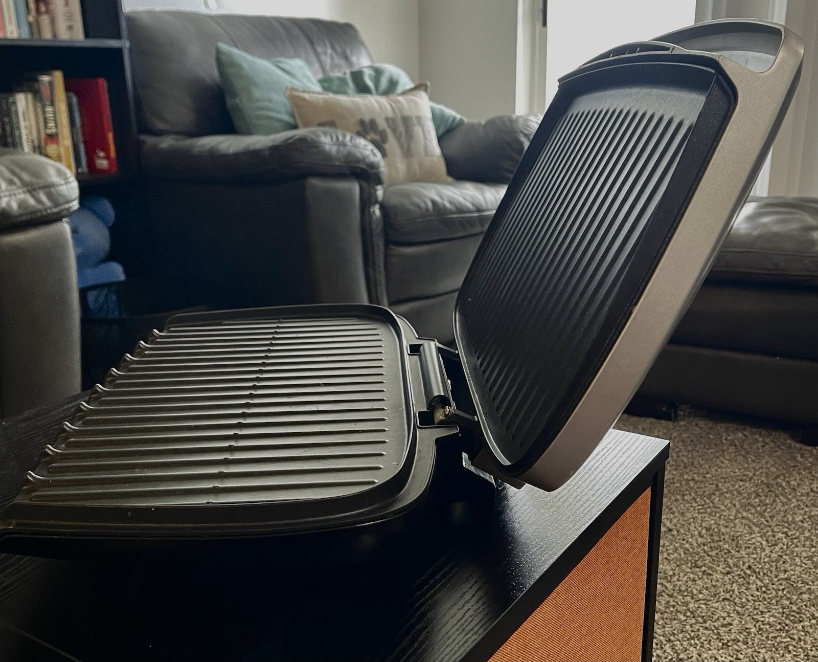 George Foreman Electric Contact Grill & Griddle, Silver/Black, GRP4P