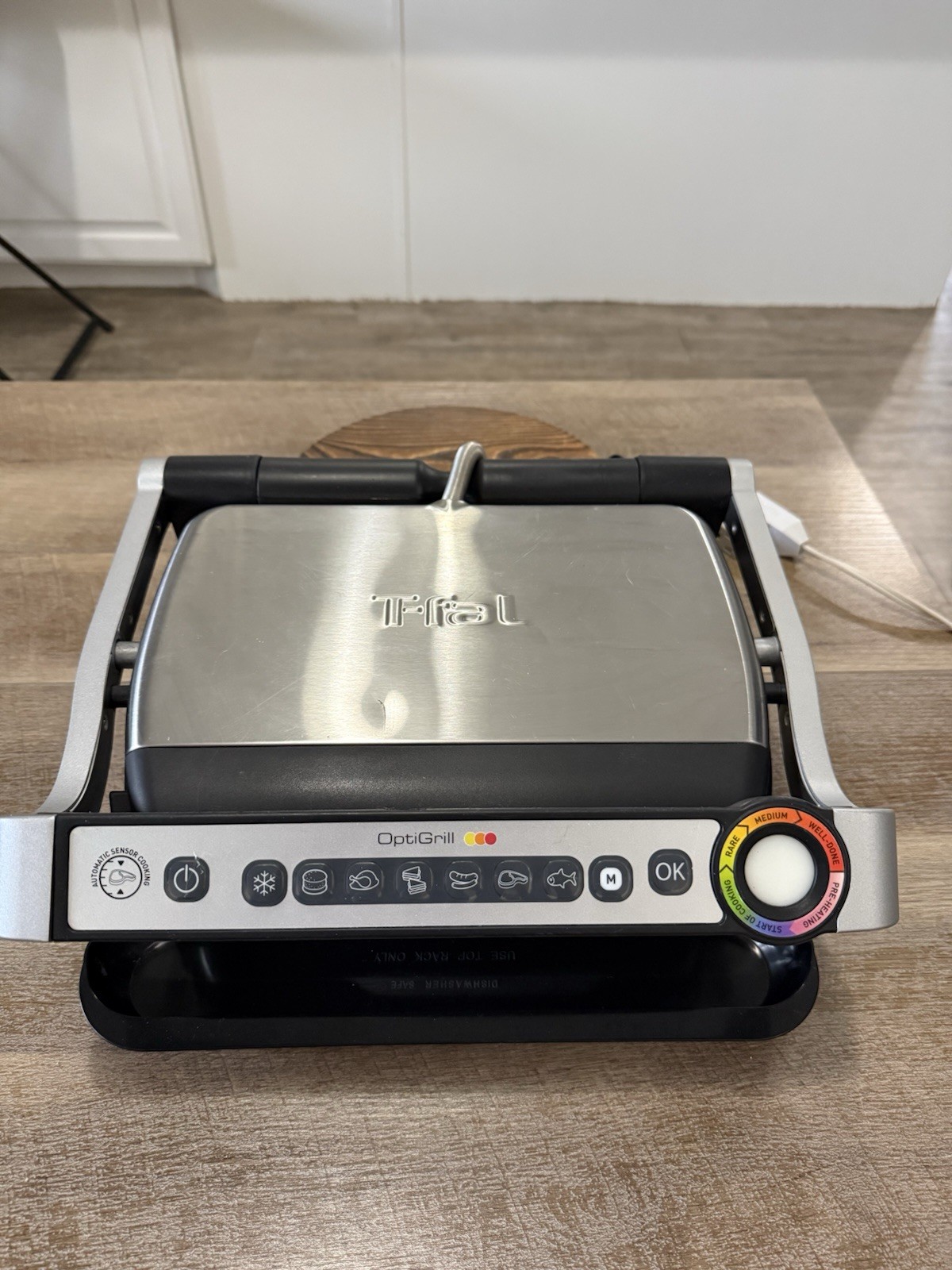 T-Fal OptiGrill Stainless Steel Electric Grill Stainless steel 1800 Watts #8351