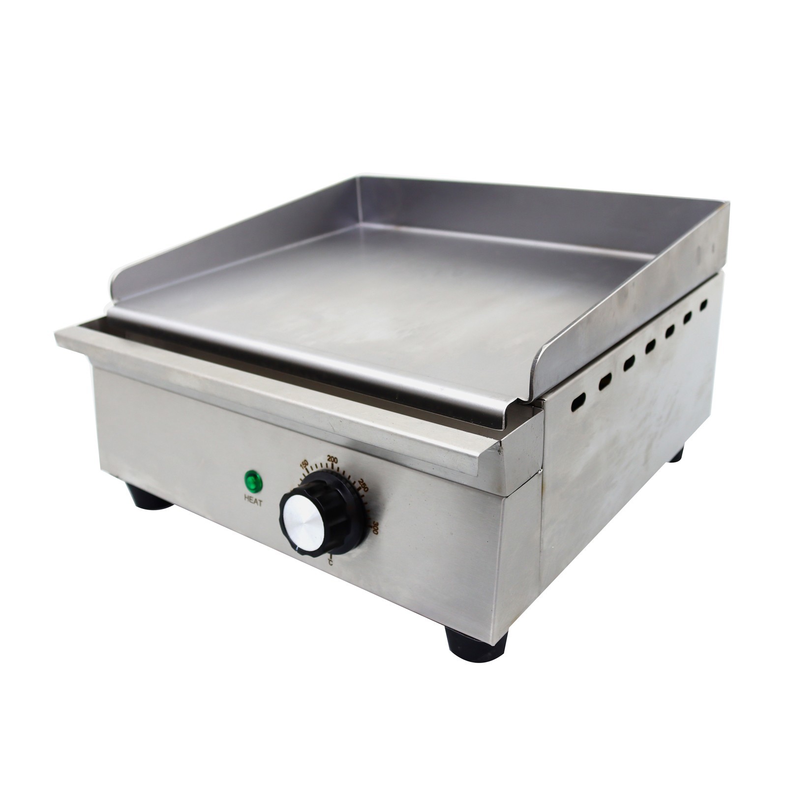 110V Electric Griddle Flat Grill 12.5*10.25in Stainless Steel Countertop Griddle