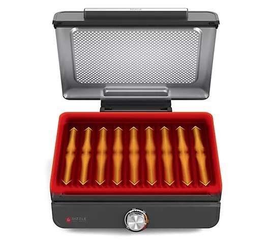 Ninja Sizzle Smokeless 14″ Indoor Grill & Griddle, Grey
