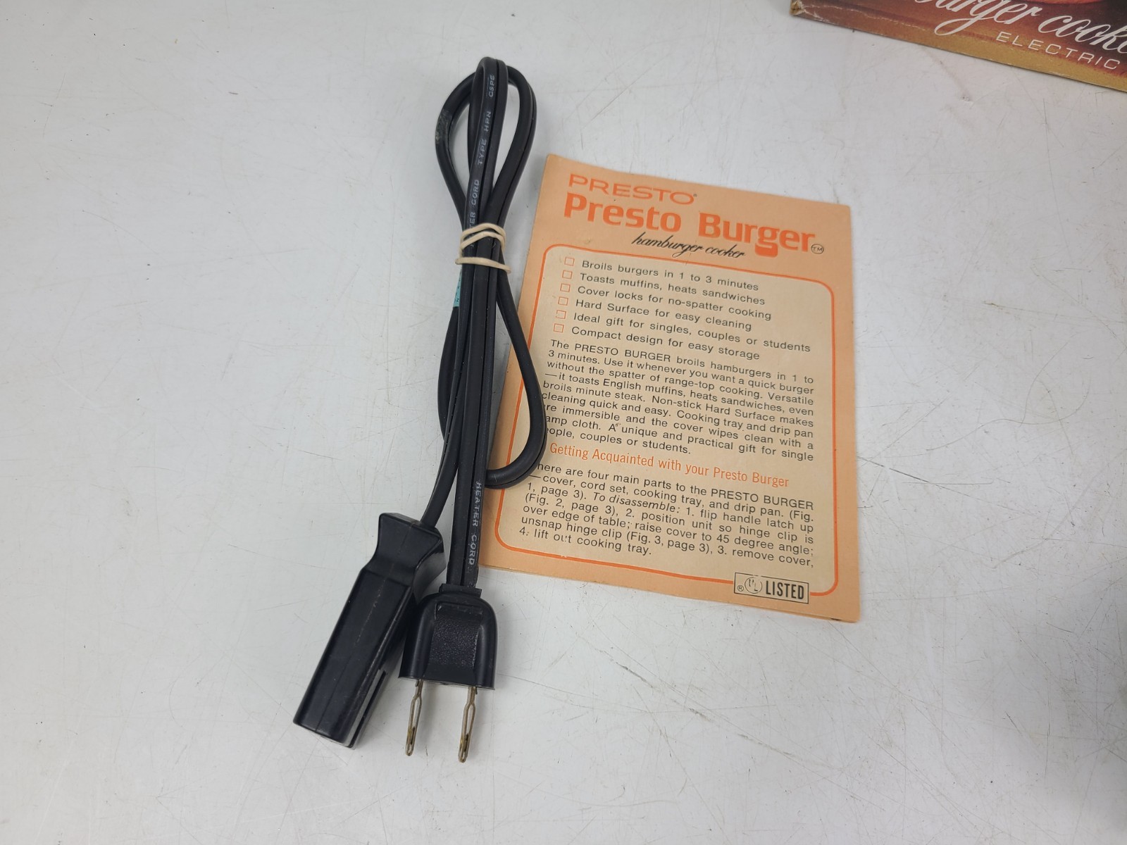 Vintage Presto Quick Burger Cooker Hamburger (TESTED)