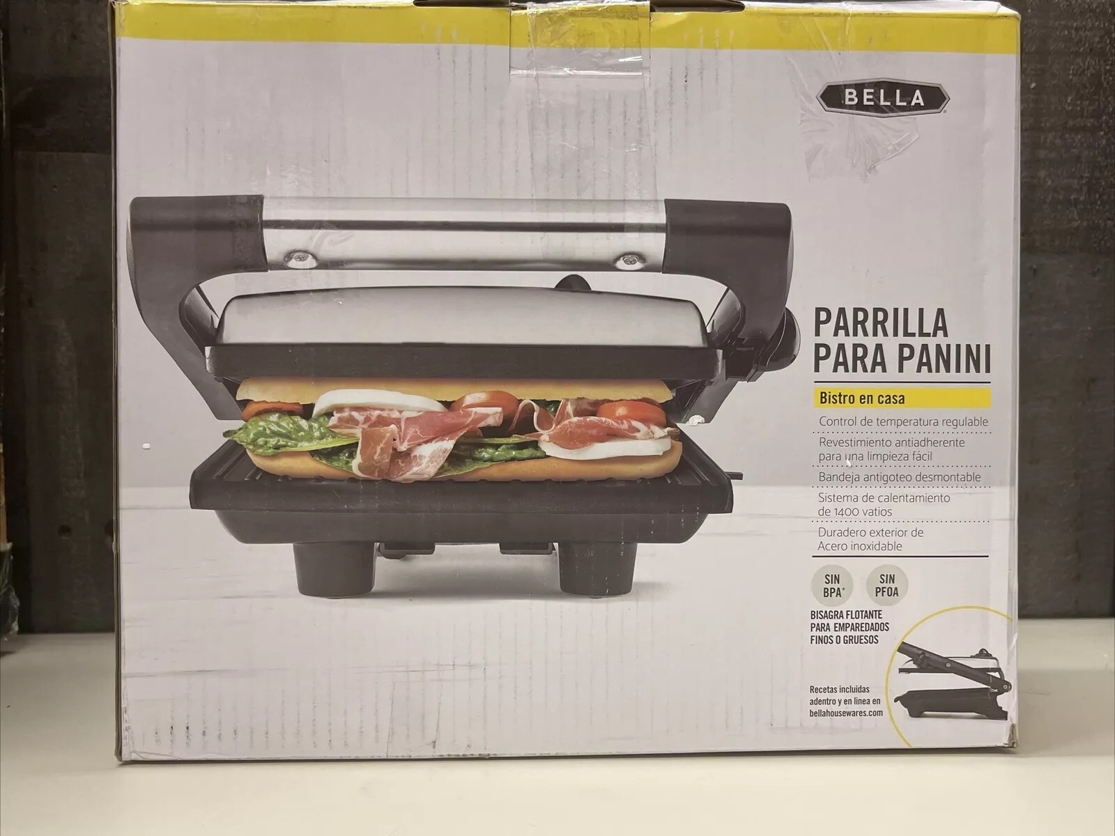 Bella Bistro At Home Panini Grill Model