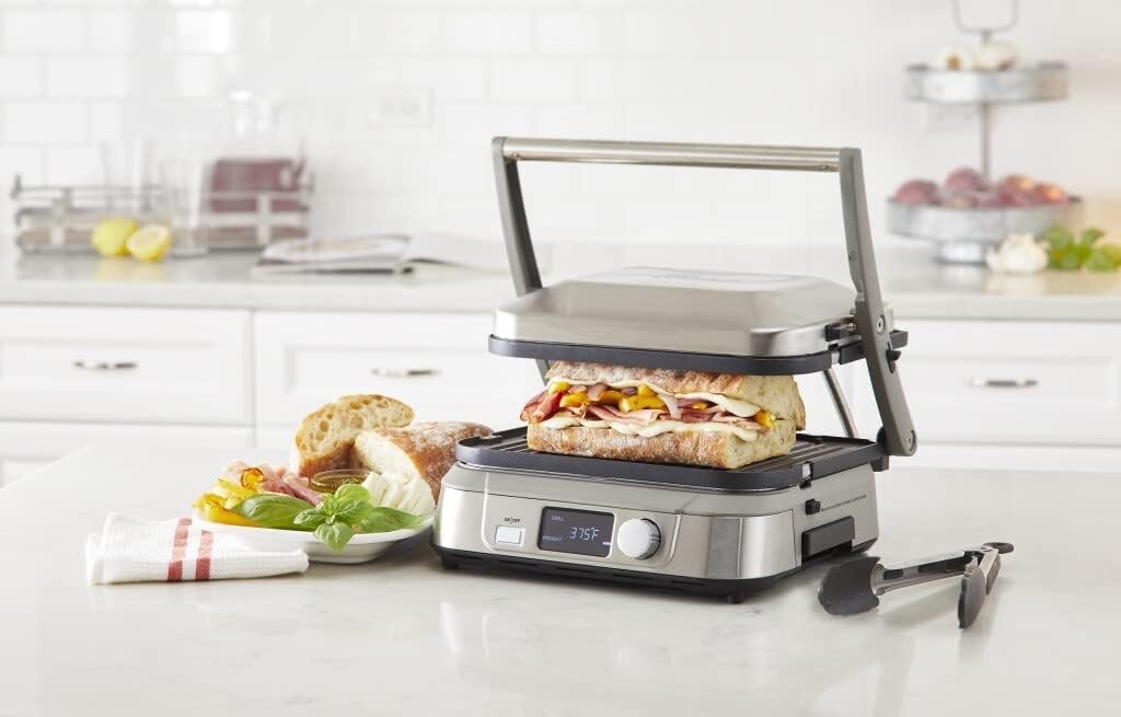 CUISINART GR-5BP1 Compact Grill – Griddler – Panini Press Multi Function Grill