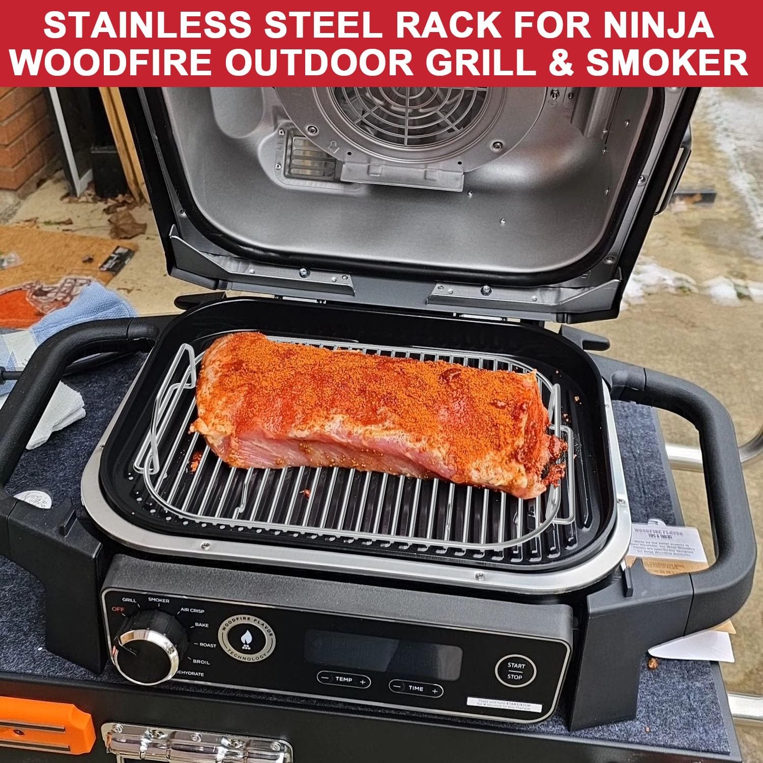 GLOWYE Griddle Plate and Rack for Ninja Woodfire Outdoor Grills OG800 OG900 S…