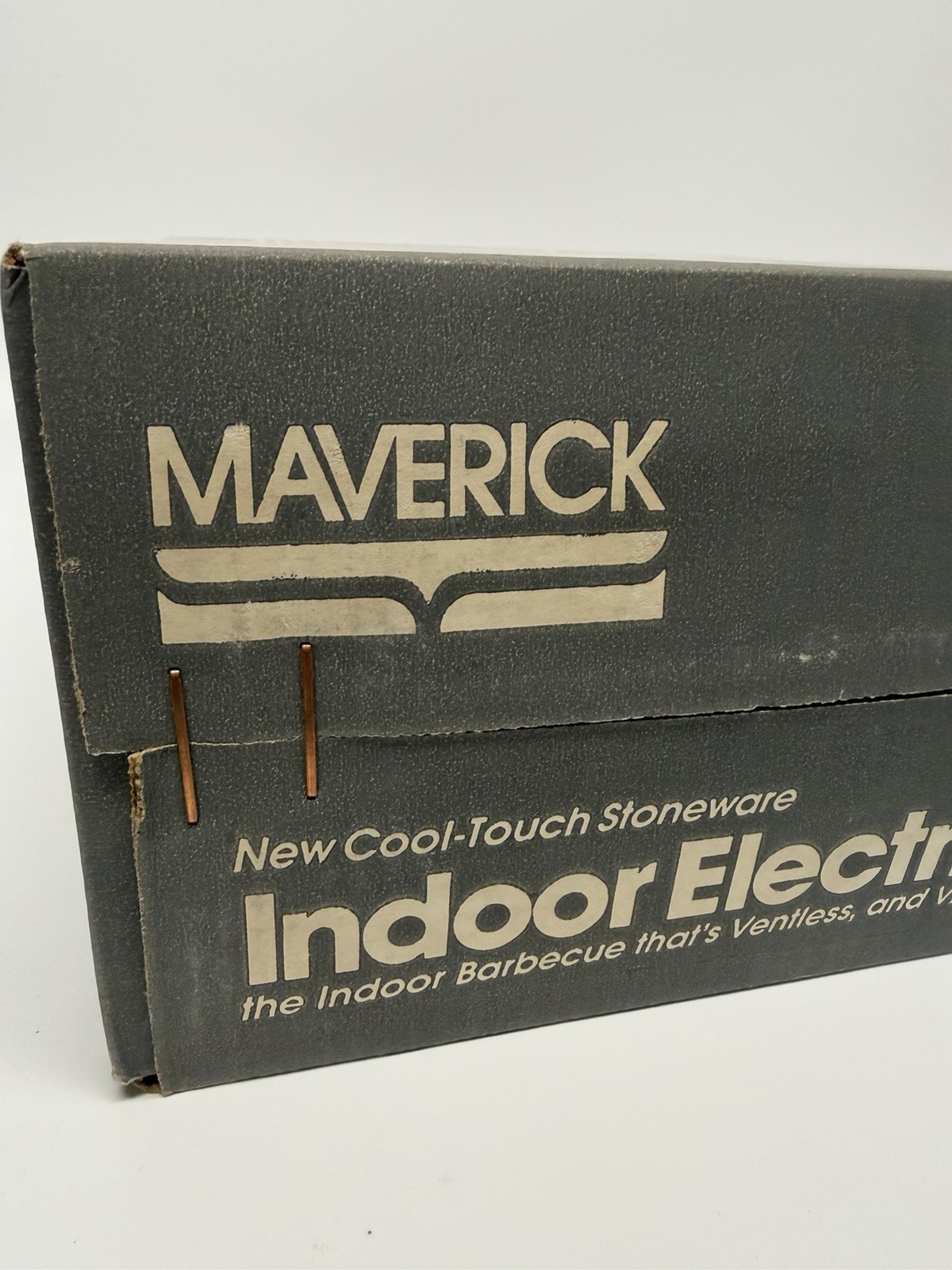 Vintage FAC SEALED Maverick MI-80 Indoor Electric Grill Square Stoneware 12×12
