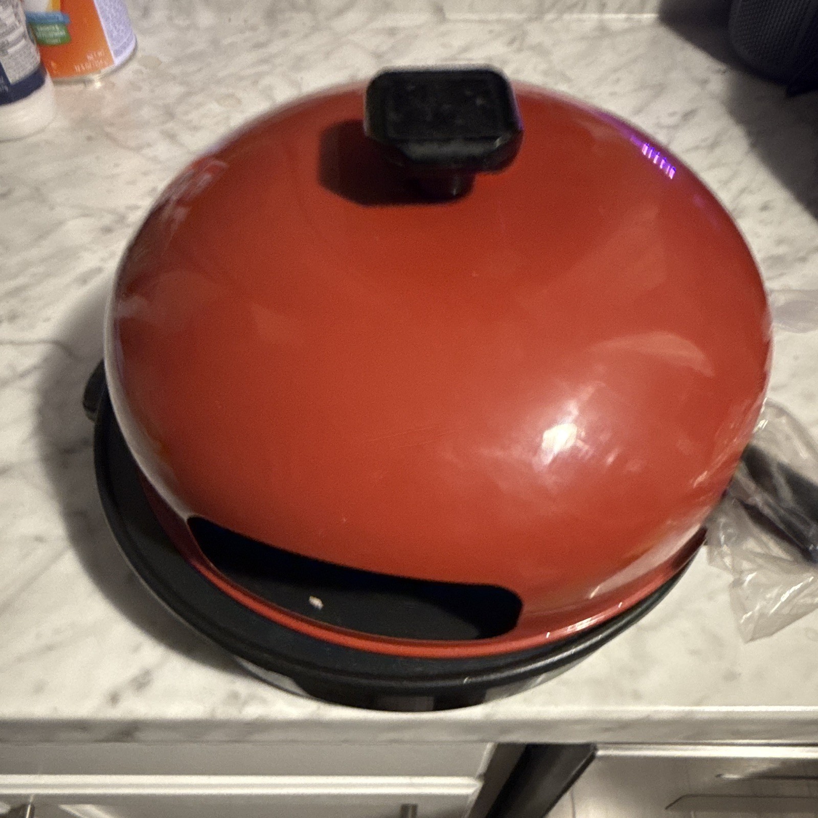 Nostalgia Electrics PPG900 Electric Pizza Maker 12in Red/Black Cool Touch 1100W
