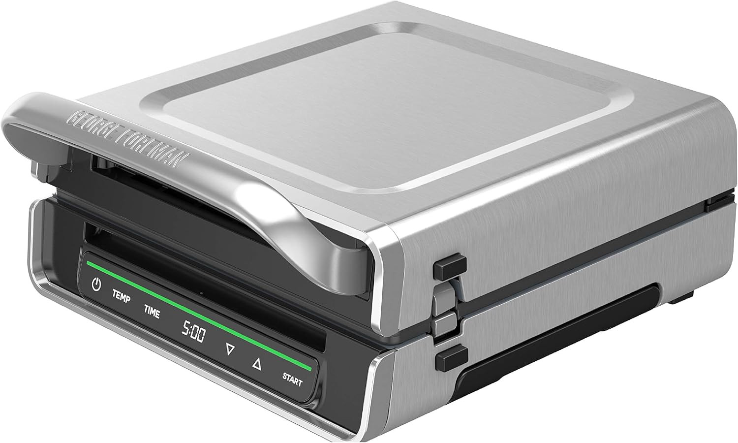 George Foreman Smokeless – Digital Smart Select, Family Size (4-6 Servings), Sta