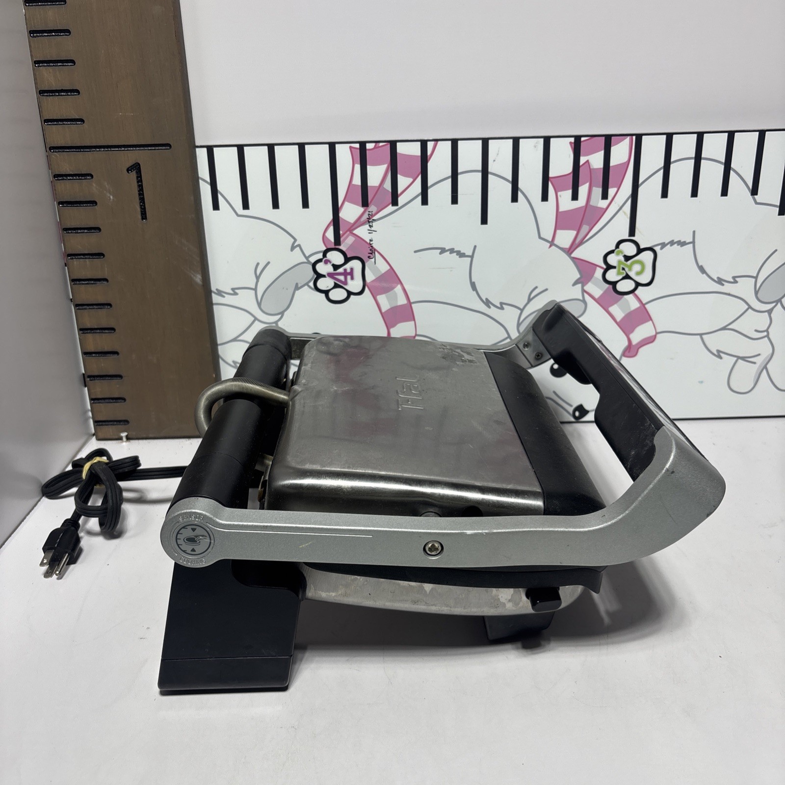 T-fal Stainless Steel Electric OptiGrill w/Removable Drip Pan & Cooking Trays