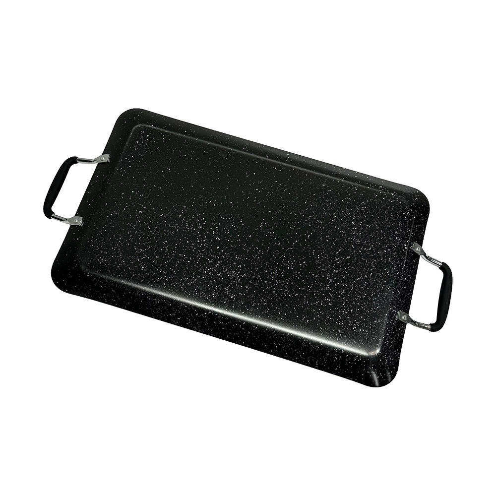 19” x 11-1/2” Heavy Gauge Aluminum Non-Stick Double Griddle Cooking Pan Cook