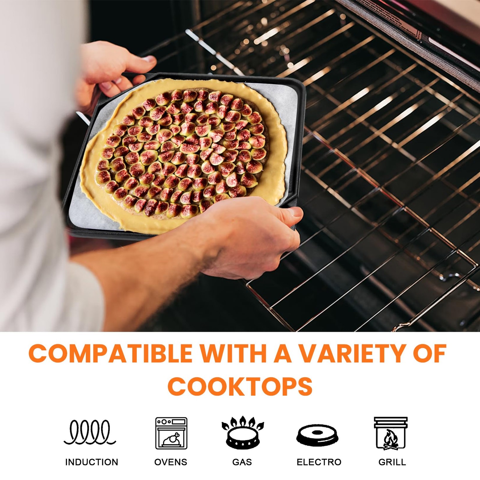 GGC Cast Iron Reversible Griddle, 2-In-1 Griddle Pan Gas Grills And Stove Tops