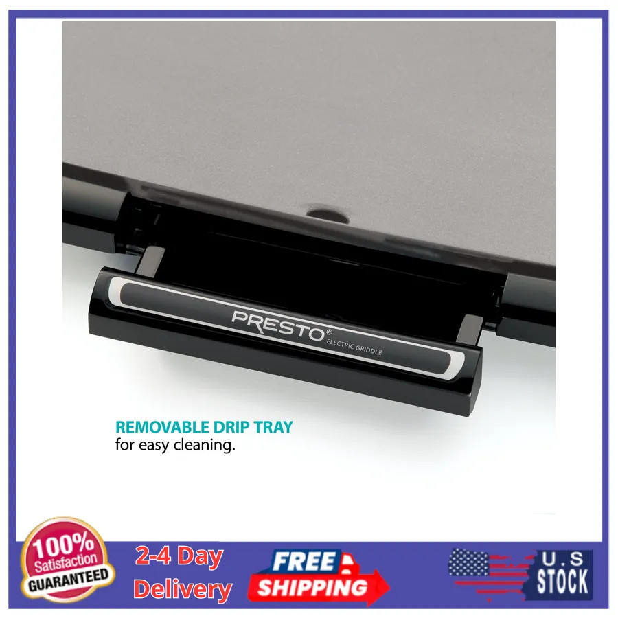 Presto Electric Nonstick Griddle with Warming Tray and Multifunction Tray