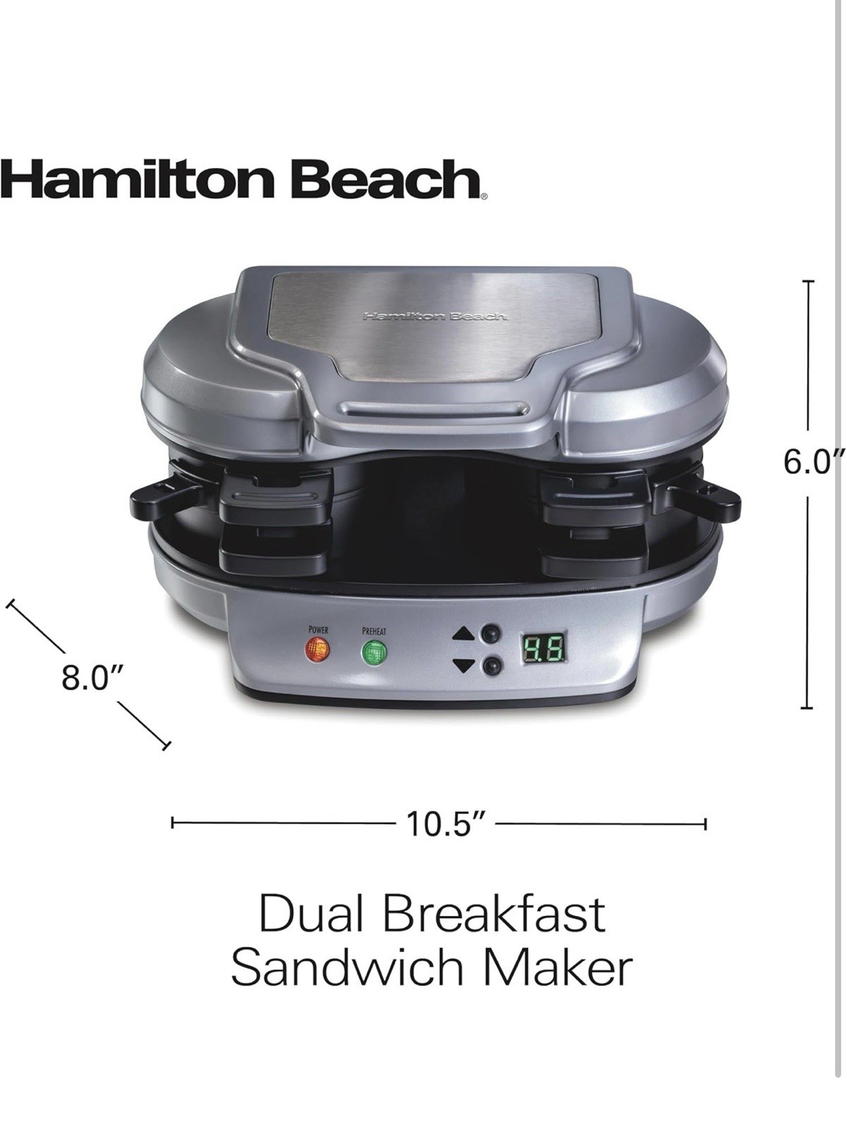 Hamilton Beach 25490 Dual Breakfast Sandwich Maker