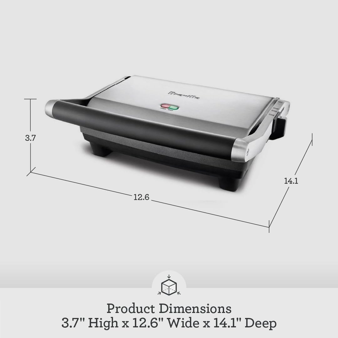BSG520XL Panini Duo Sandwich Maker Brushed Stainless Steel Toast two sandwiches
