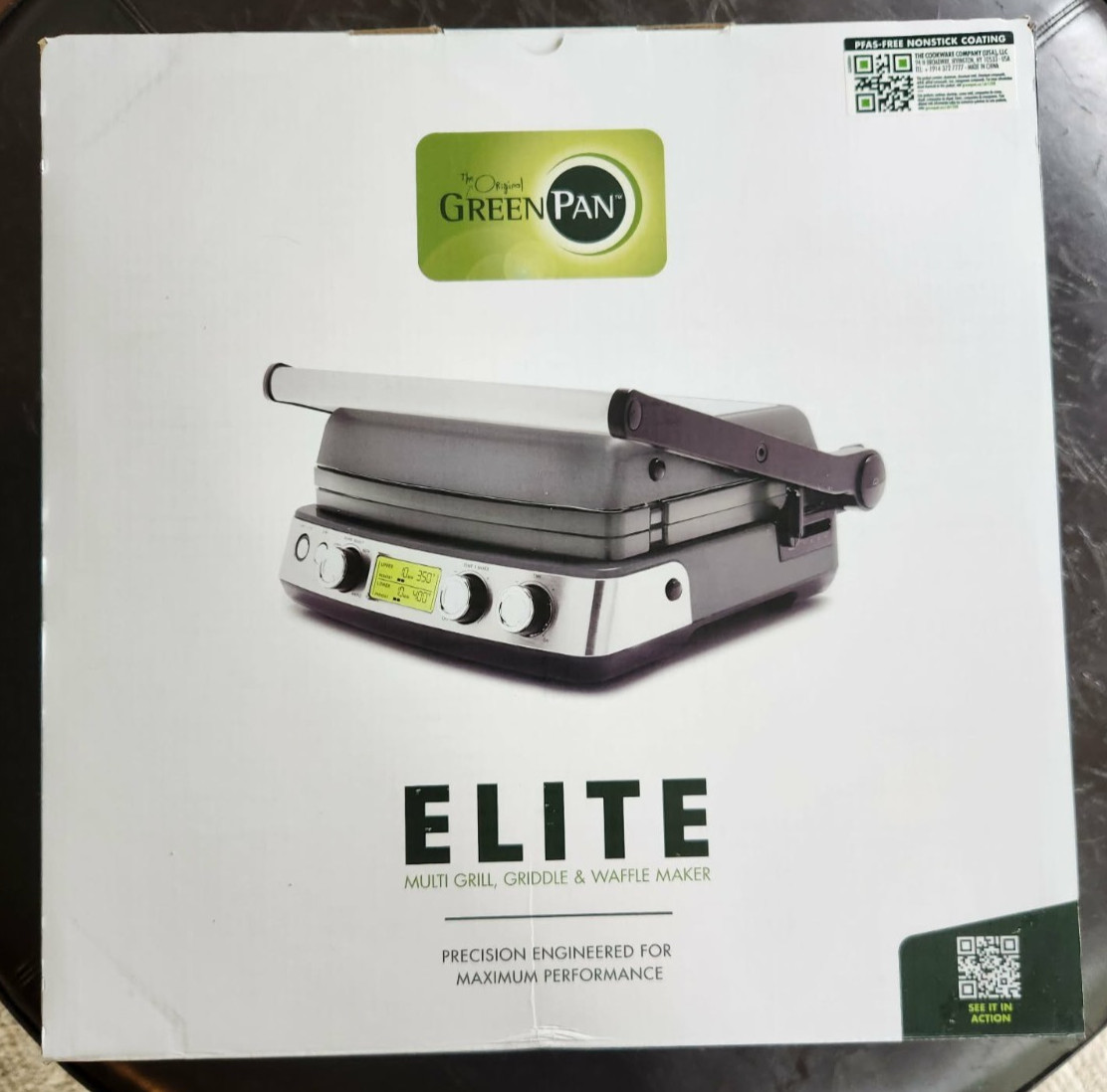 GreenPan Elite 7-in-1 Multi-Function Contact Grill & Griddle, Ceramic, NonStick