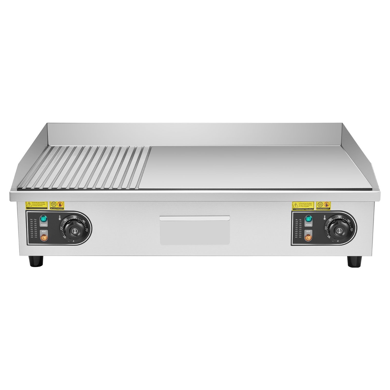Commercial Electric Griddle, 28.5×15.75 in, 2800W, 122 – 570°F, Stainless Steel