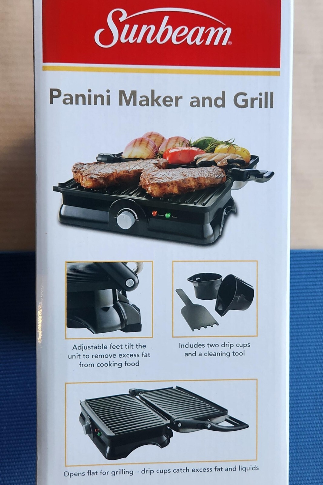 Brand New Sunbeam Panini Maker and Grill – Sunbeam CKSBPM5020 – Black