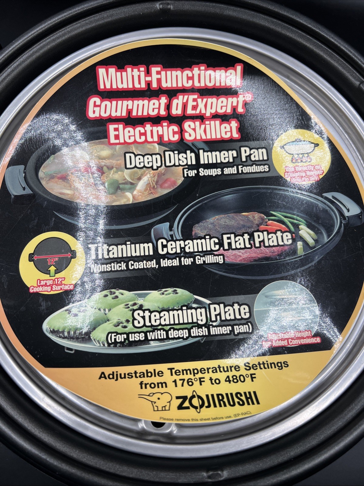 Zojirushi EP-RAC50 Gourmet d’Expert Electric Skillet 1350W White