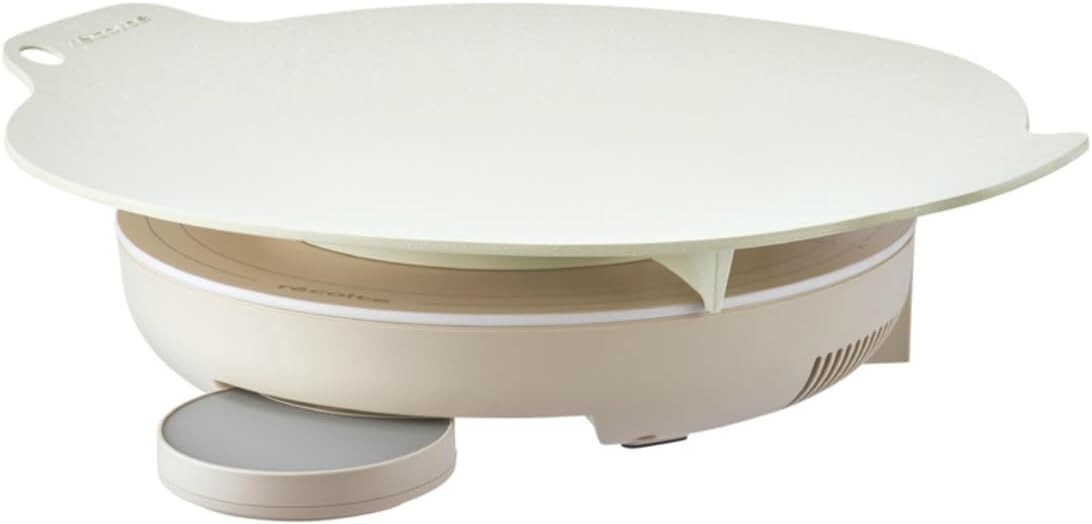 récolte Tabletop Induction Cooking Griddle Plate & Pot Cream White AC100V 1200W