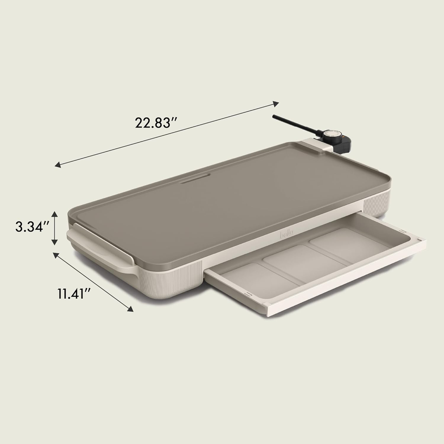 10″ X 20″ Electric Griddle with Warming Tray, Evergood™ Ceramic Nonstick Coat…