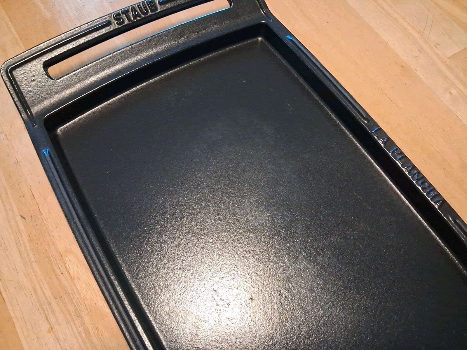 STAUB enameled cast iron griddle plate for 2 burners (La Plancha)