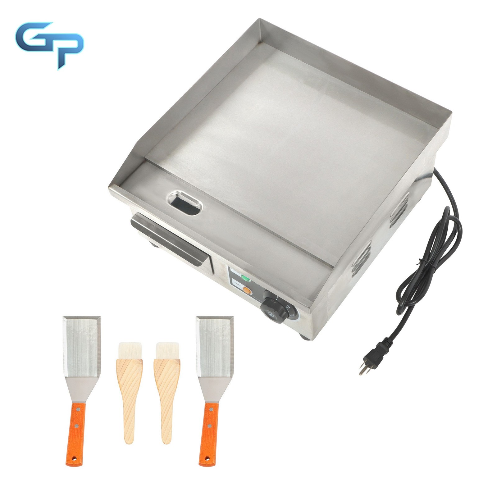 14″ Commercial Electric Griddle, 1500W Electric Flat Top Grill Restaurant Home