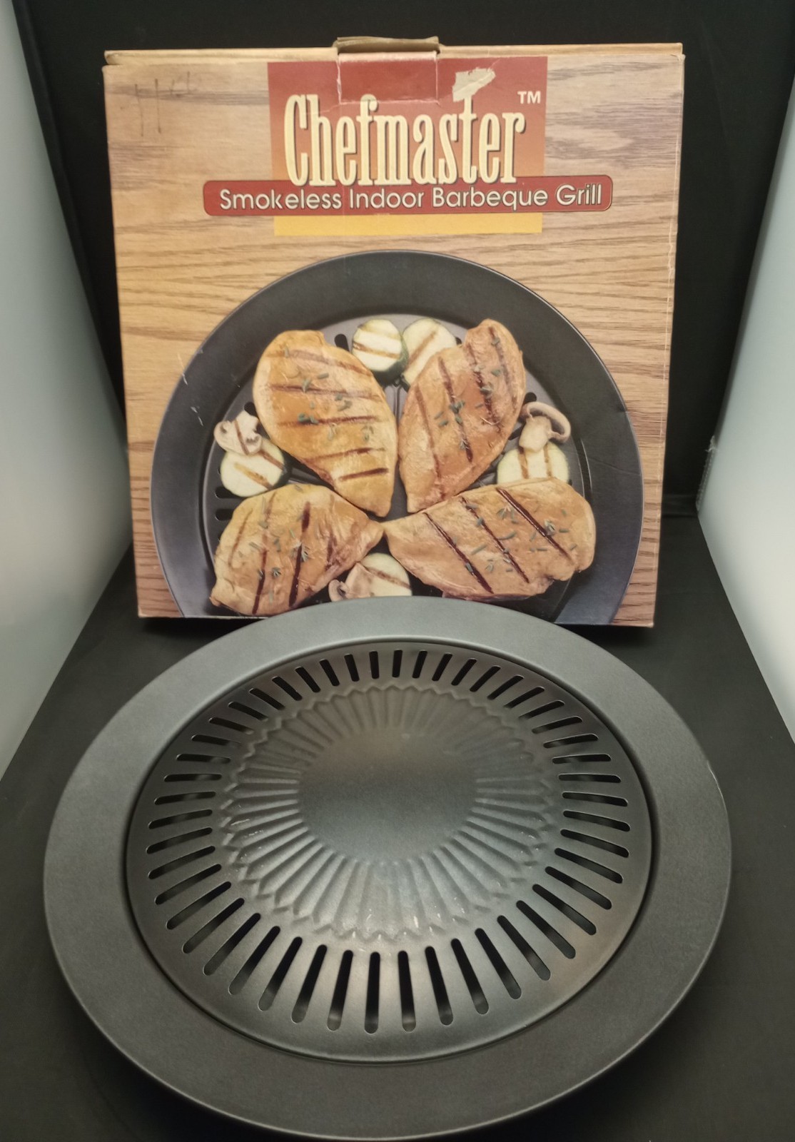 Chefmaster Smokeless Stovetop Indoor Barbeque Grill 13″ Saute Kitchen Fry Dorm