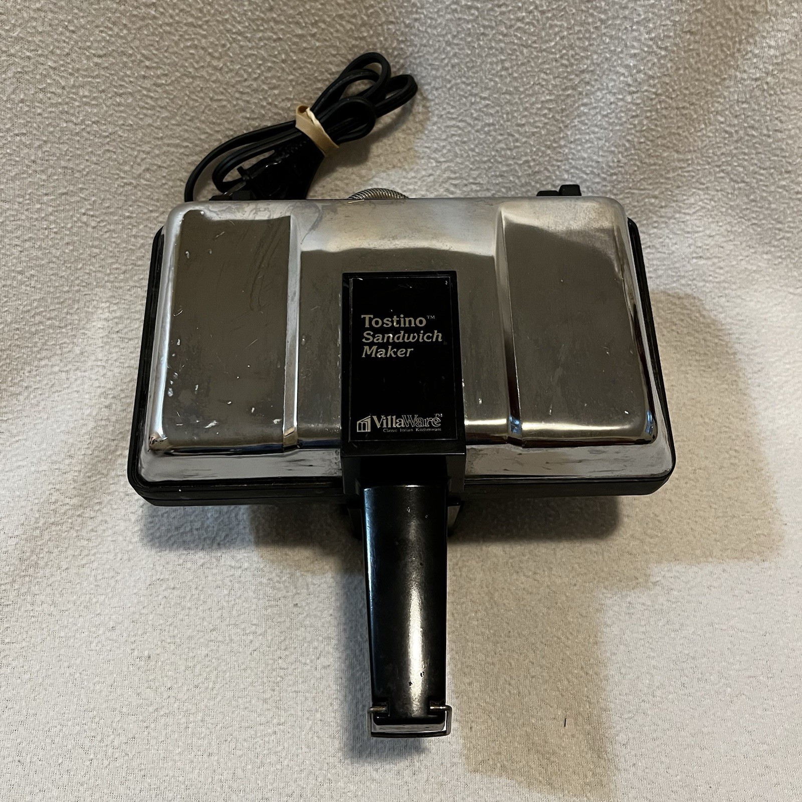 VillaWare Sandwich Maker Tostino Model: 3800 Italian Kitchenware Chrome – Tested
