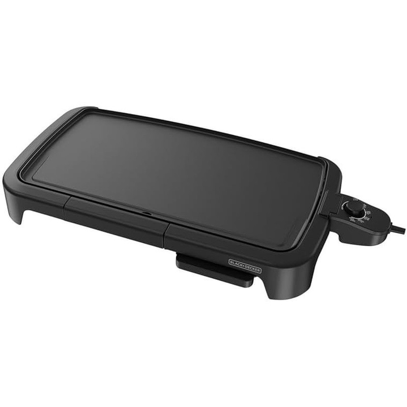 Extra Large Non Stick Griddle W/ Warming Tray 1500W Adjustable Thermostat New