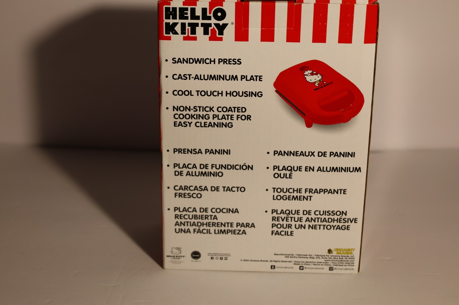 Hello Kitty Red Non-Stick Sandwich Toaster Grill Press