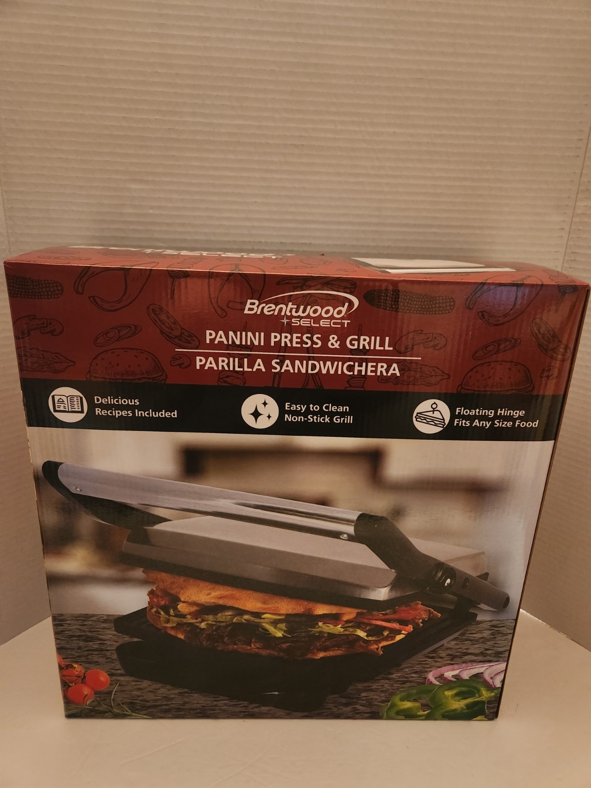 Brentwood Electric Grill and Panini Press TS-651 New in Box