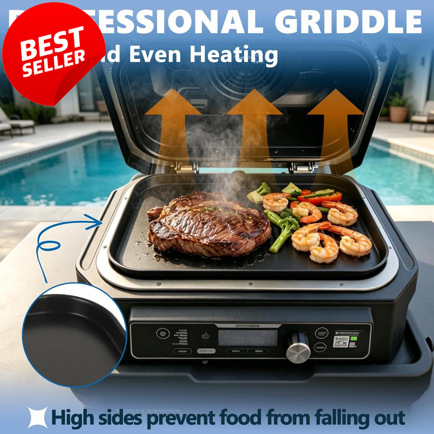 Ninja Woodfire XL Griddle Plate XSKGRIDLXL Nonstick OG850 OG951 OG952 – US