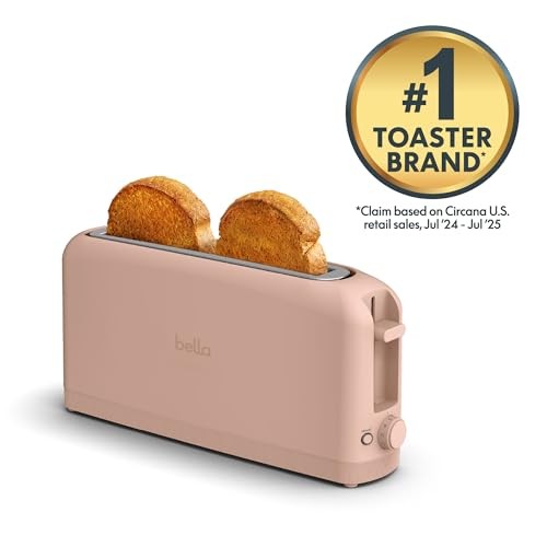 bella 2 Slice Slim Toaster, Fits-anywhere™ Kitchenware, 6 2 Slice, Blossom