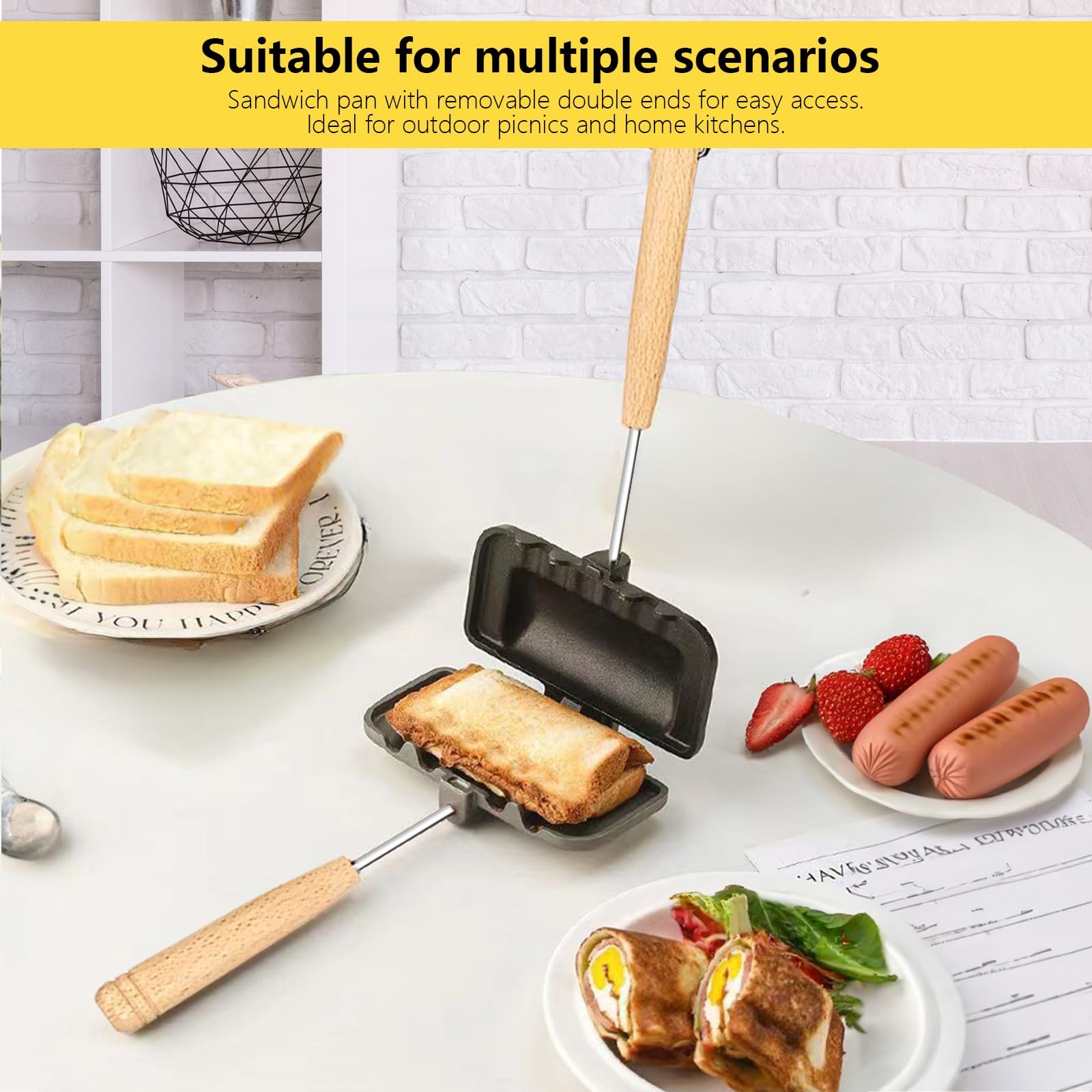 Portable Hot Sandwich Maker – Ideal for Home & Outdoor Use, Sandwich & Hobo P…