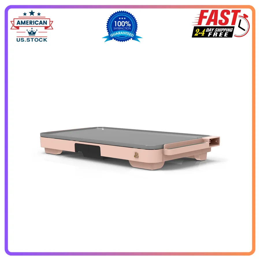 Drew Barrymore Beautiful XL Electric Griddle 12×22 Nonstick Rose Gold