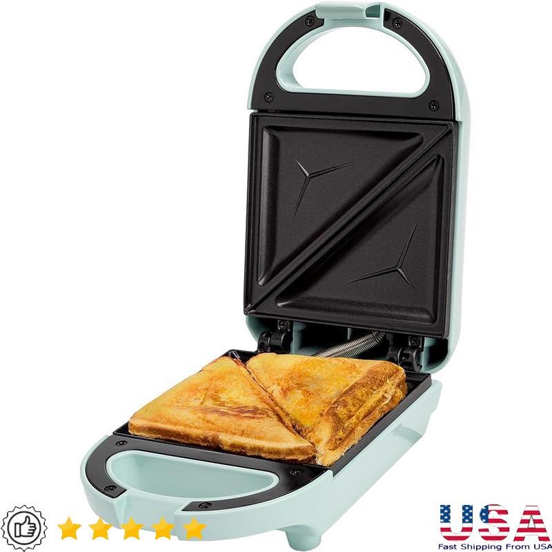 Mini Sandwich Maker 600W Nonstick Electric Grilled Cheese Panini Dessert Press