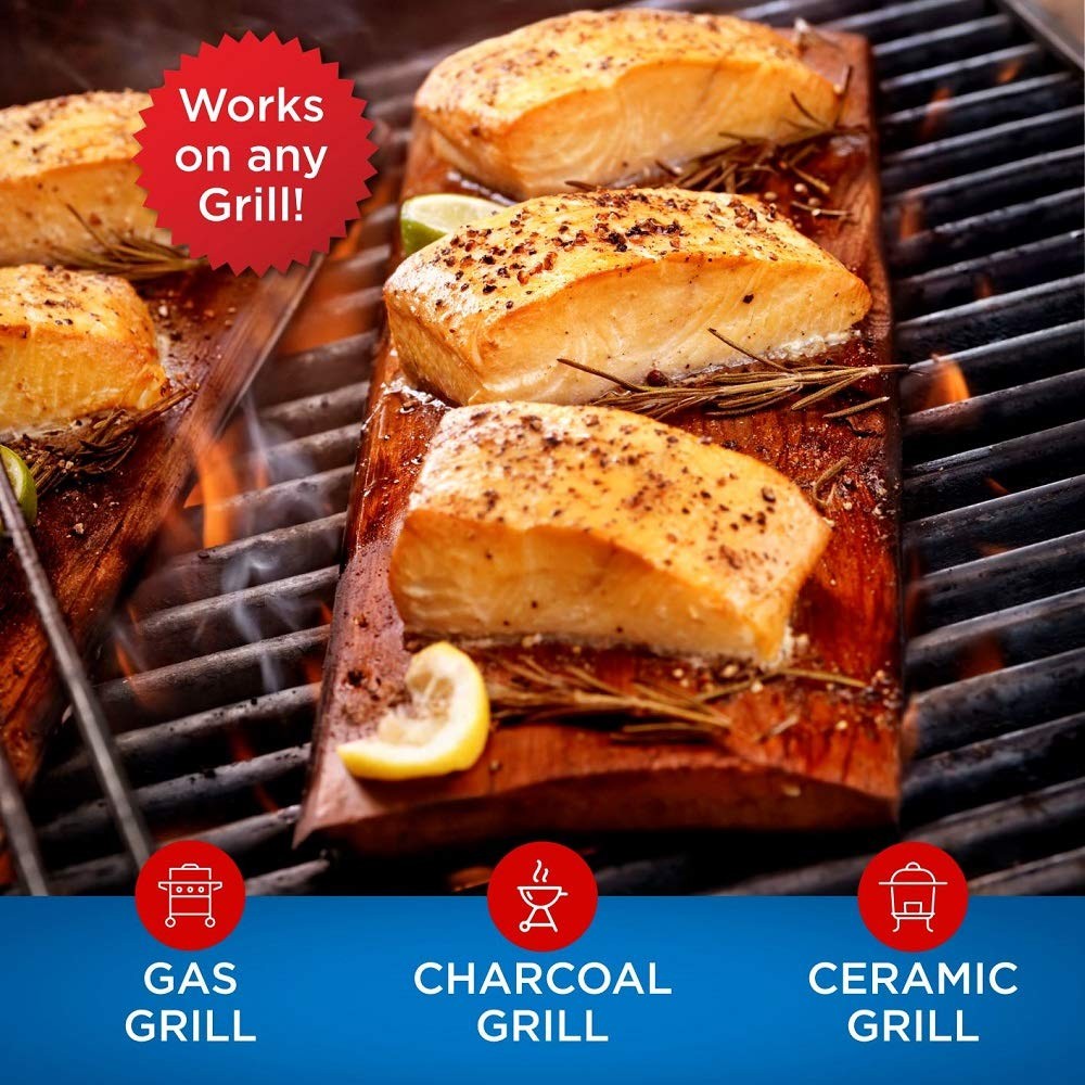 Jaccard Ready 2 Grill Pre-Soaked Cedar Planks, Premium Wood 2