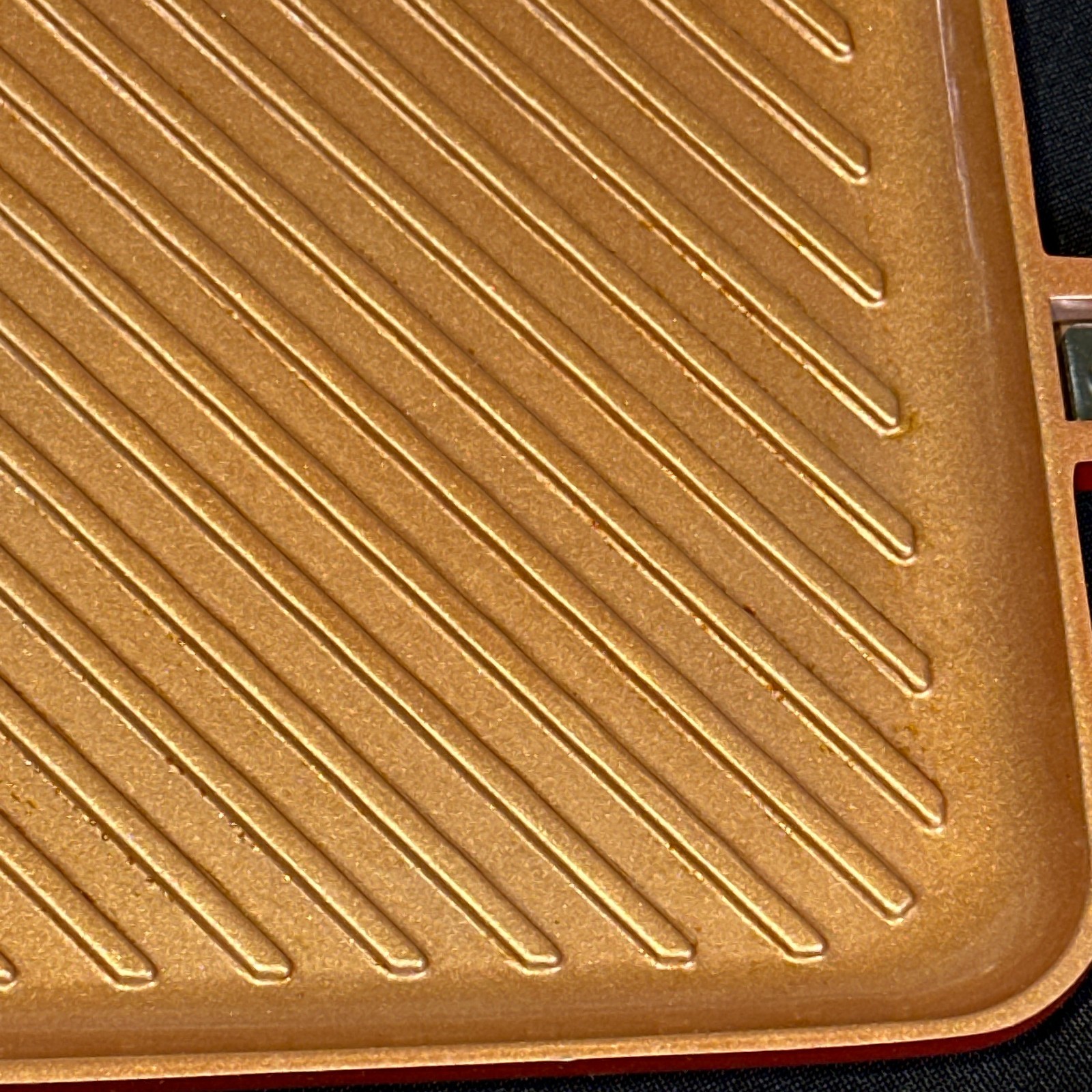 Red Copper Flipwich Nonstick Stovetop Grilled Cheese Sandwich Maker Grill Red