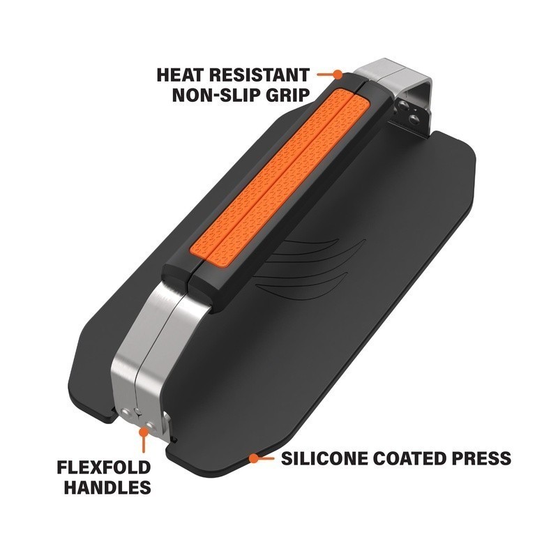 Adventure Ready Griddle Press Silicone Coated Non Slip Heat Resistant Cooking US