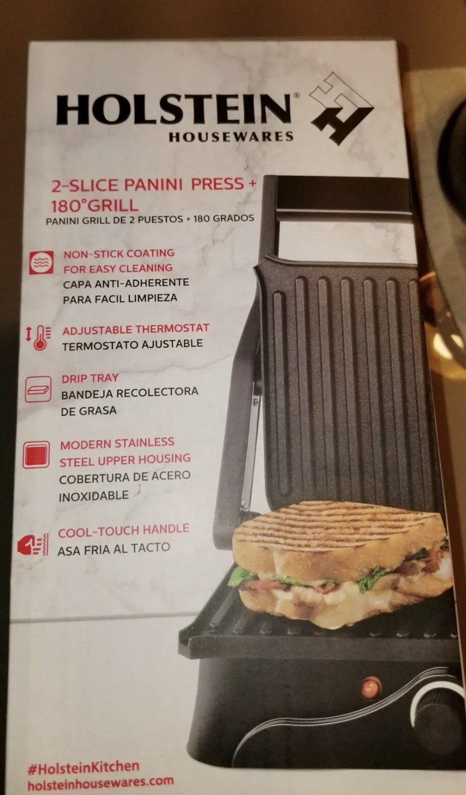 Holstein Housewares, 2-Slice Panini Press