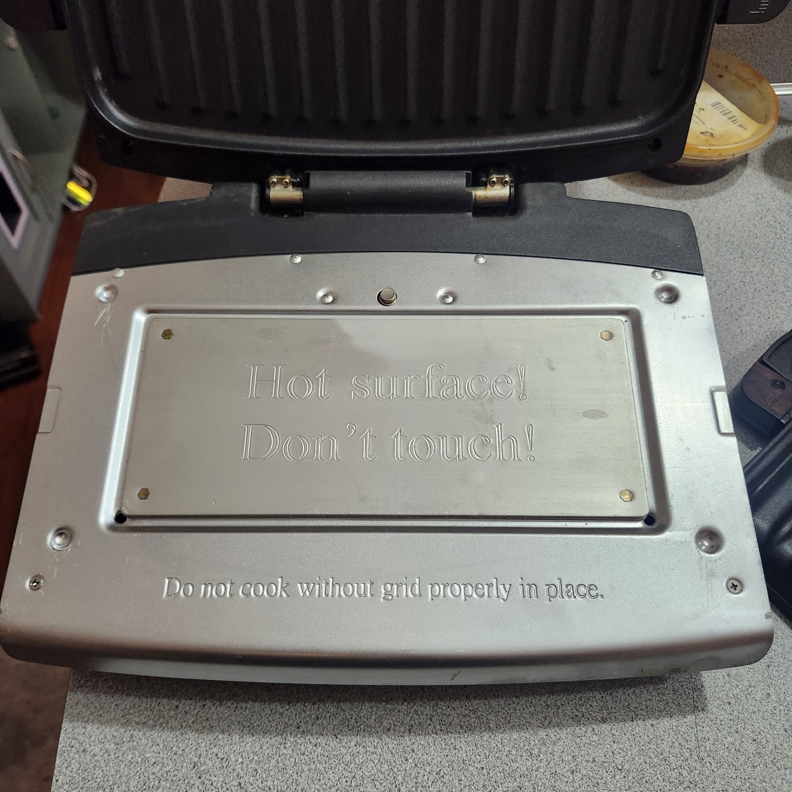 george foreman DIGITAL grill grp99 BLACK GRP99BLK NO TRAY OR BOX