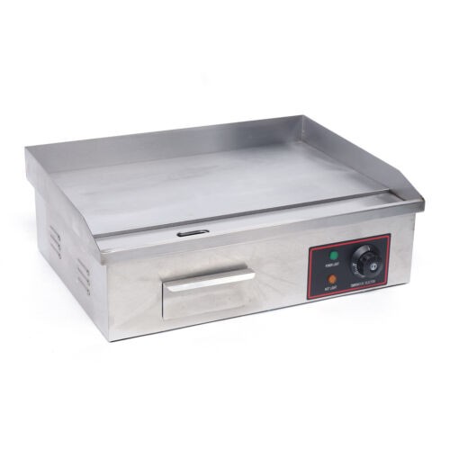 1.6kW 110v Portable Tabletop Flat Top Grill Electric Griddle Outdoor BBQ Camping
